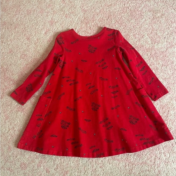 Hanna Andersson Red Race Car Swing Dress Sz 110/ 5 - Picture 2 of 7